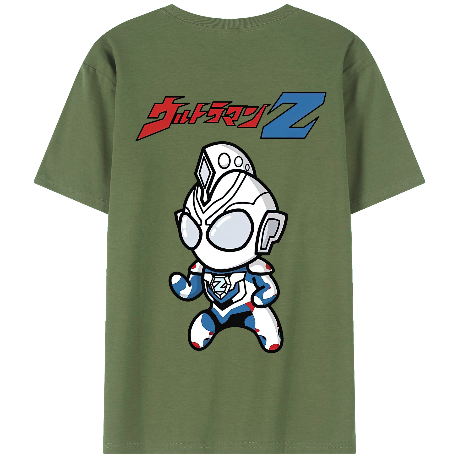 （画像用） ウルトラマン Ultraman 綿100％ メンズ半袖Tシャツ（バックプリント） 通気性
